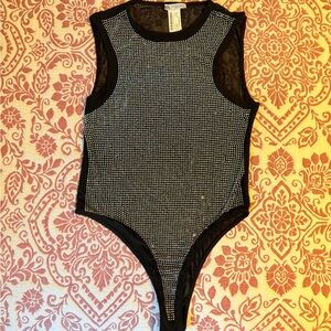 Zara Black and Silver Bodysuit